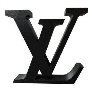 Rare LARGE 8.5" Black LV Art Decor